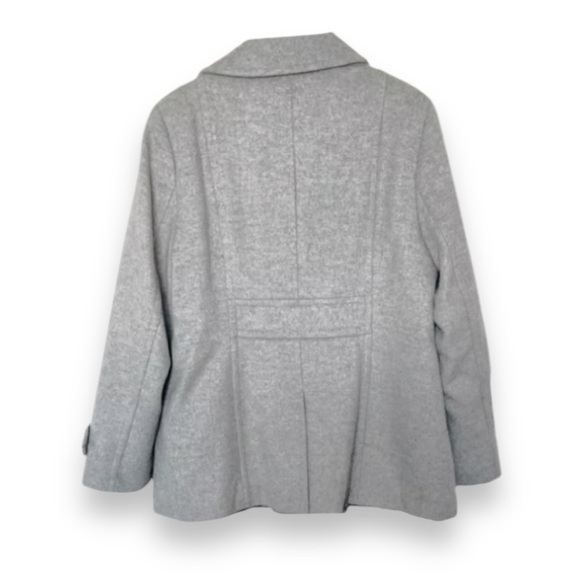 Lands’ End Women’s Insulated Wool Pea Coat | 14 Petites | Light Heather | $65 - Picture 7 of 9